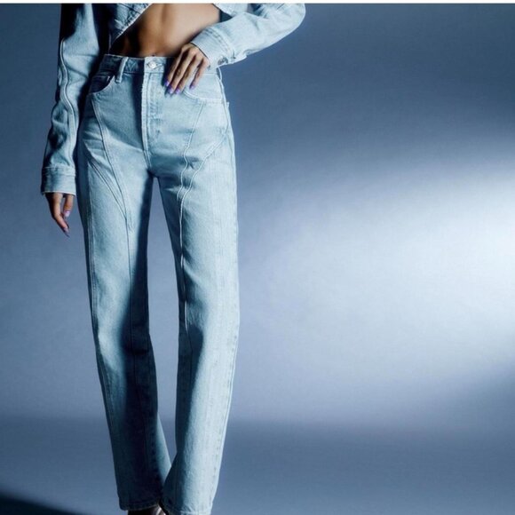 Zara denim two-piece set (cropped jacket and jeans) - Picture 3 of 3